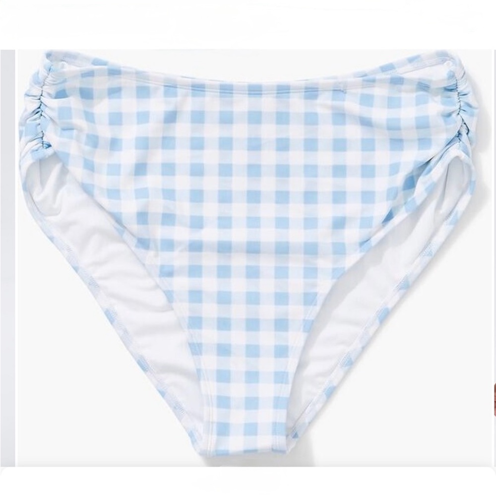FOREVER21 High-waist Swimwear Light Blue White Bottom Size 3X - Picture 6 of 15